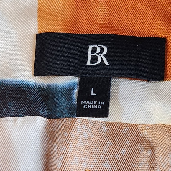 BANANA REPUBLIC Lyam Silk Resort Shirt Mens Large Geometric Colorblock - Picture 3 of 6